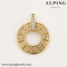 33203 Latest designed compass pendant jewelry engrave Zodiac pendant for sale